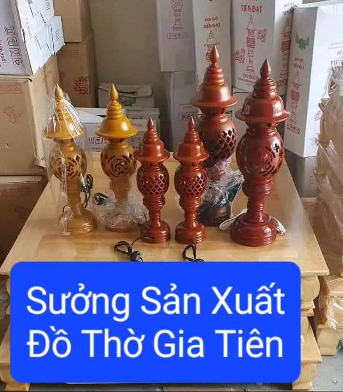 Đèn thờ quả dứa gỗ xà cừ